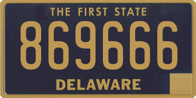 DE license plate 869666