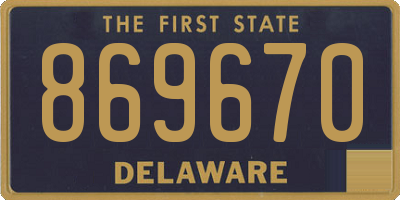 DE license plate 869670