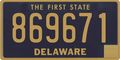 DE license plate 869671