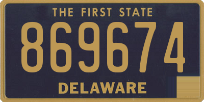 DE license plate 869674