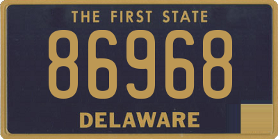 DE license plate 86968