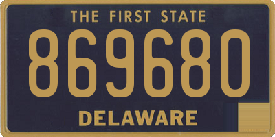 DE license plate 869680