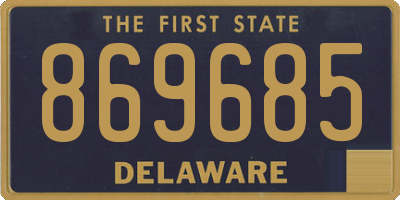 DE license plate 869685
