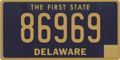 DE license plate 86969