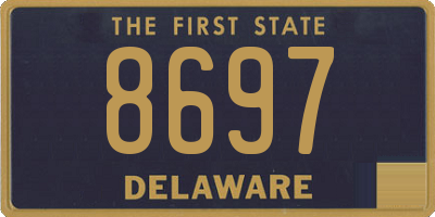 DE license plate 8697