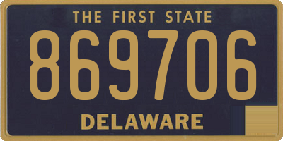 DE license plate 869706