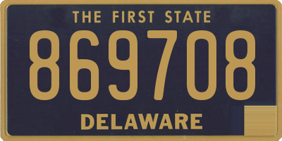 DE license plate 869708
