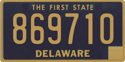 DE license plate 869710