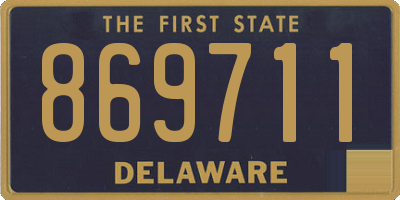 DE license plate 869711