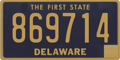DE license plate 869714