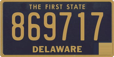 DE license plate 869717