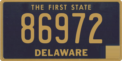 DE license plate 86972