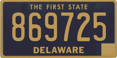 DE license plate 869725