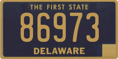 DE license plate 86973