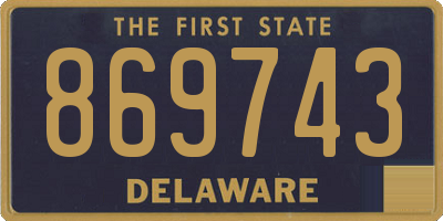 DE license plate 869743