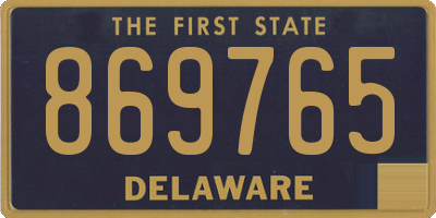 DE license plate 869765