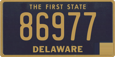 DE license plate 86977