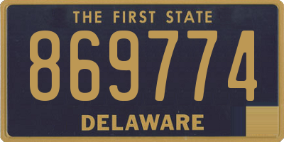 DE license plate 869774