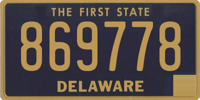 DE license plate 869778