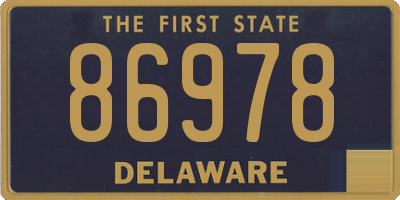 DE license plate 86978