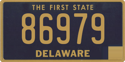 DE license plate 86979