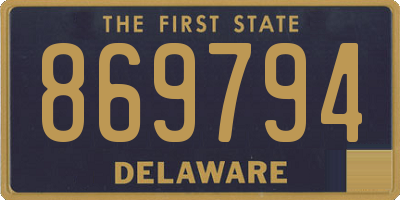 DE license plate 869794