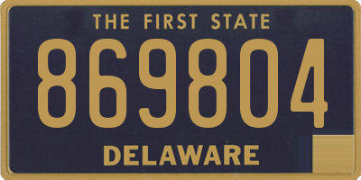DE license plate 869804