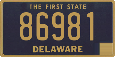 DE license plate 86981