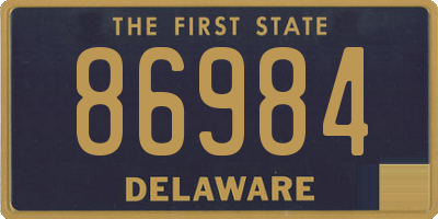 DE license plate 86984