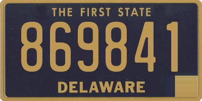 DE license plate 869841