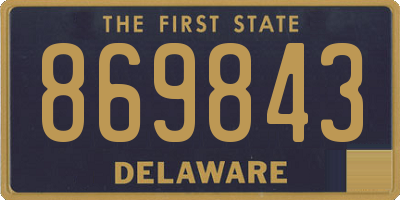 DE license plate 869843
