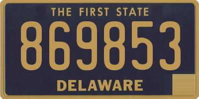 DE license plate 869853