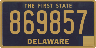DE license plate 869857