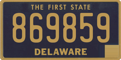 DE license plate 869859