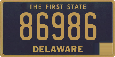 DE license plate 86986