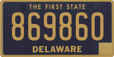 DE license plate 869860