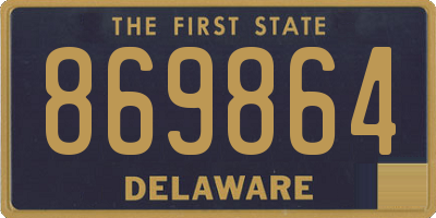 DE license plate 869864