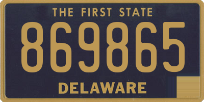 DE license plate 869865