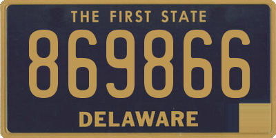 DE license plate 869866