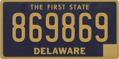 DE license plate 869869
