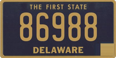 DE license plate 86988