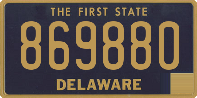 DE license plate 869880