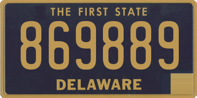 DE license plate 869889