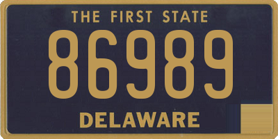 DE license plate 86989