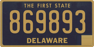DE license plate 869893