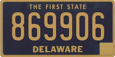 DE license plate 869906