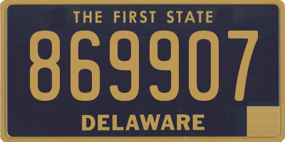 DE license plate 869907