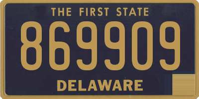 DE license plate 869909