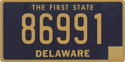 DE license plate 86991