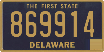 DE license plate 869914